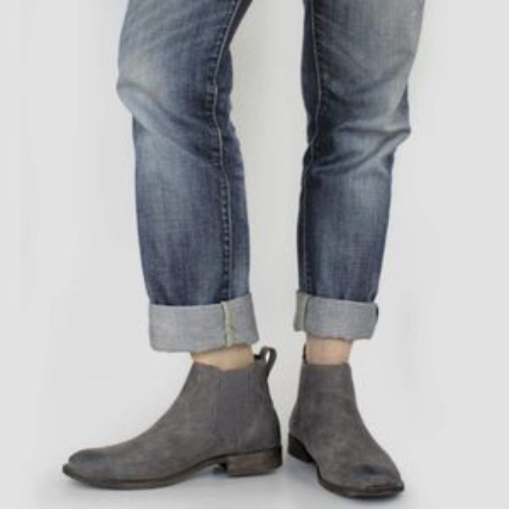 Men's Casual Chelsea Ankle Boots Grey​ - Picture 5 of 8
